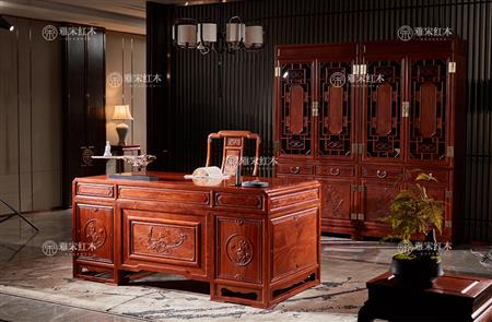 1.76米荷韻辦公臺(tái) （配寶座書(shū)椅）