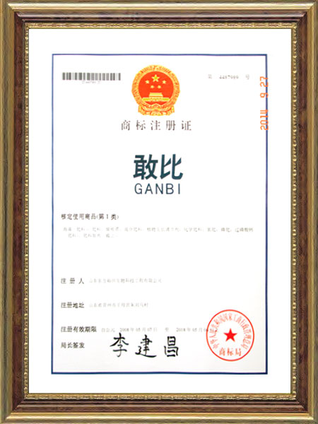 商標(biāo)注冊(cè)證--敢比